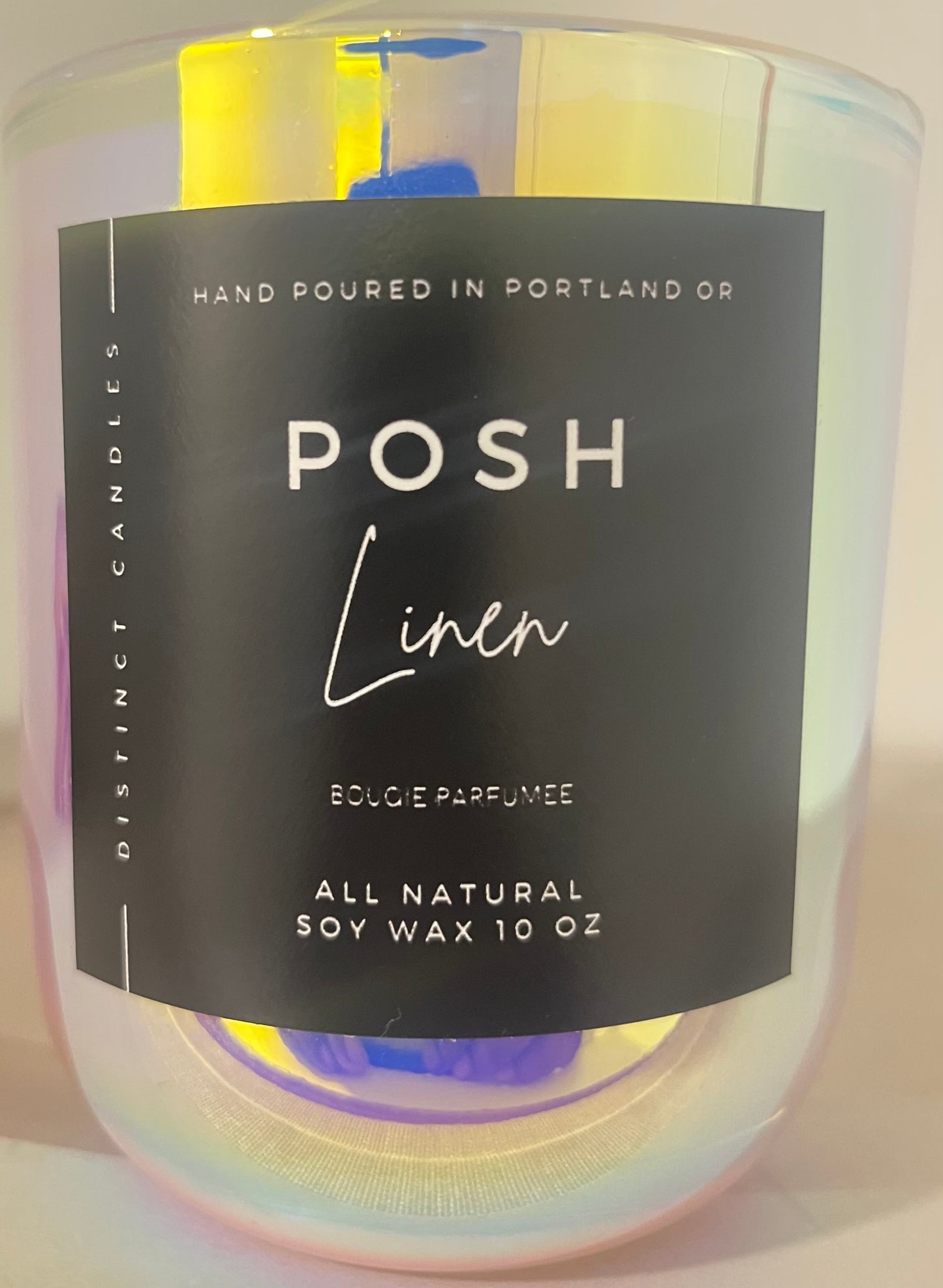 Posh Linen in Prism Jar Fragrance notes of Fresh Linen/Azure Coast