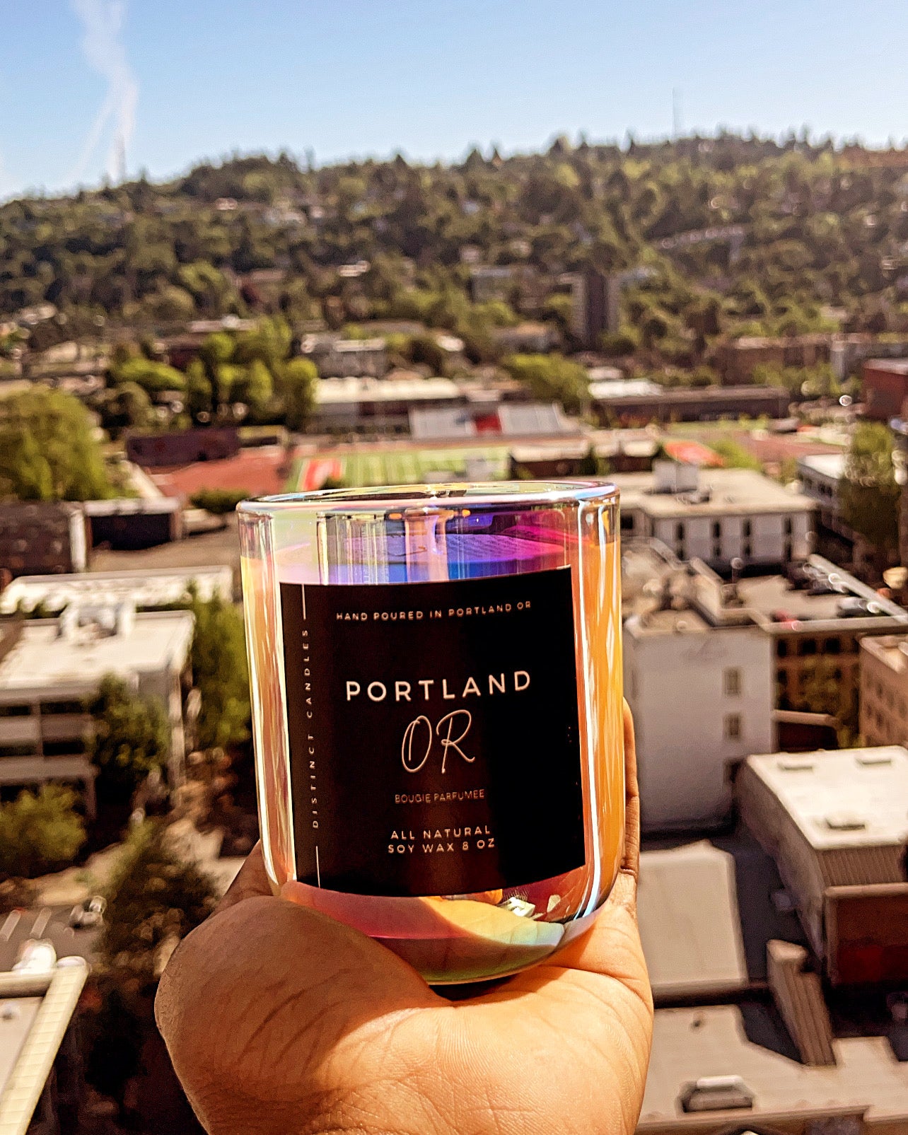 Portland, OR in Prism Jar Fragrance notes of Rose Petals/Rain Water