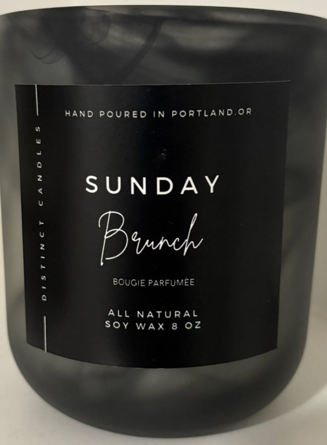 Sunday Brunch in Marble Black Jar Fragrance notes of Maple Walnut Pancakes